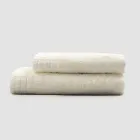 Kompletny zestaw ręczników do twarzy i ręczników dla gości z mieszanki frotte i lnu – Kilim Viadurini