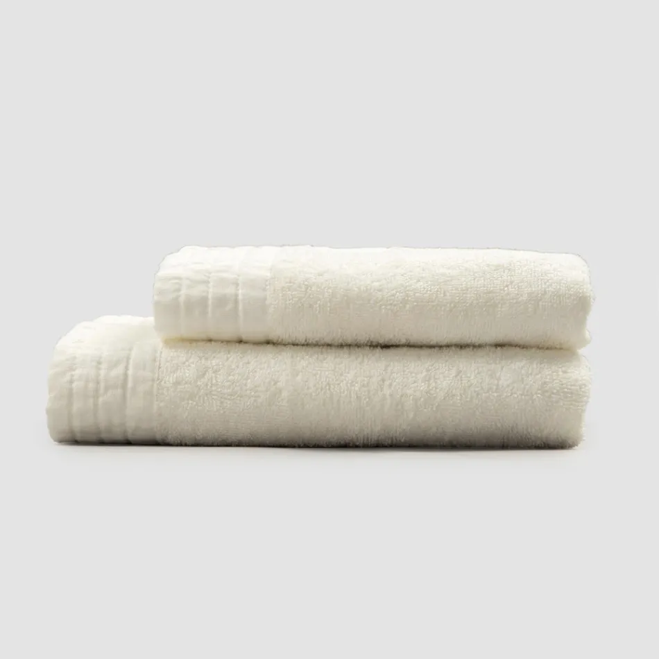 Kompletny zestaw ręczników do twarzy i ręczników dla gości z mieszanki frotte i lnu – Kilim Viadurini