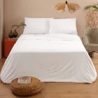 Kompletne łóżko podwójne z czystej bawełny, barwionej i cieniowanej - Delikatność Viadurini