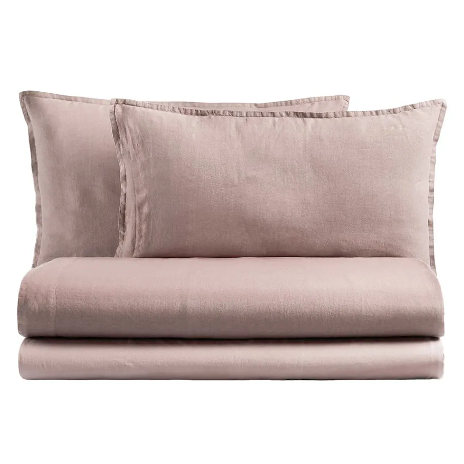 Kompletne łóżko podwójne z czystej bawełny, barwionej i cieniowanej - Delikatność Viadurini