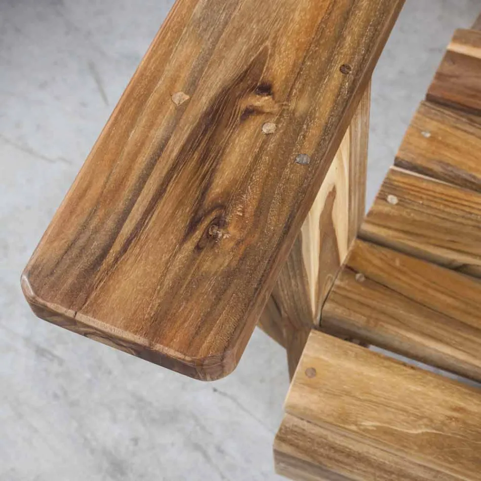 Kompozycja 2 Meble łazienkowe z litego drewna tekowego - Solferino Viadurini