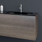 Kompozycja 2 Zawieszone meble łazienkowe w lakierze platynowym Mdf 120 cm - Renga Viadurini