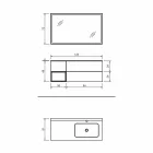 Kompozycja 2 Zawieszone meble łazienkowe z lakierowanego platynowo Mdf, luksusowe - Renga Viadurini