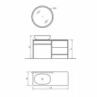 Kompozycja 3 Meble łazienkowe z metalu i drewna Luxury Oak - Cizco Viadurini