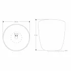 Kompozycja 3 Zawieszone meble łazienkowe z białą umywalką z żywicy - Dazzle Viadurini