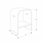 Kompozycja 3 Zawieszone meble łazienkowe z białą umywalką z żywicy - Dazzle Viadurini