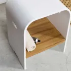 Kompozycja 3 Zawieszone meble łazienkowe z białą umywalką z żywicy - Dazzle Viadurini