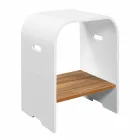 Kompozycja 3 Zawieszone meble łazienkowe z białą umywalką z żywicy - Dazzle Viadurini