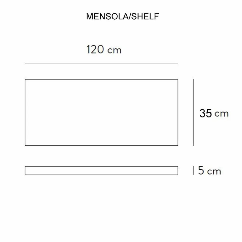 Kompozycja 3 Zawieszone meble łazienkowe z kamionki porcelanowej 4 Wykończenia - Rambina Viadurini