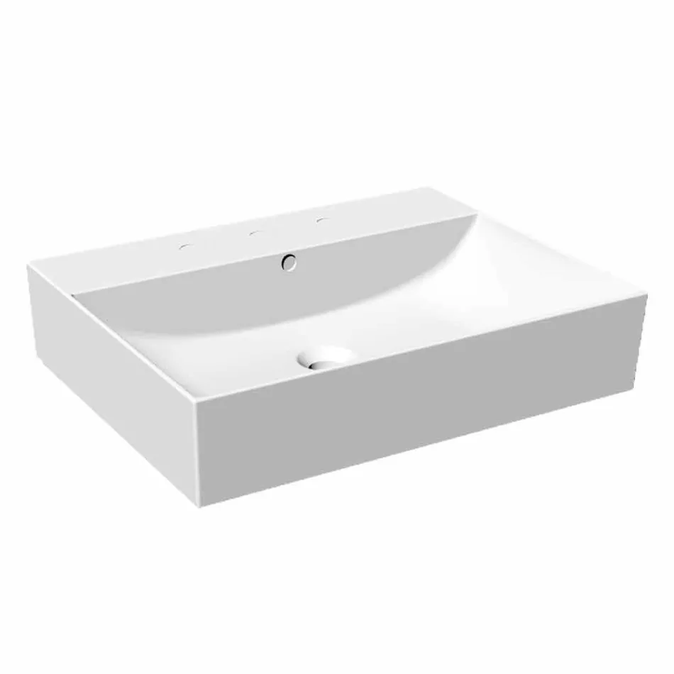 Kompozycja 3 Zawieszone meble łazienkowe z kamionki porcelanowej 4 Wykończenia - Rambina Viadurini