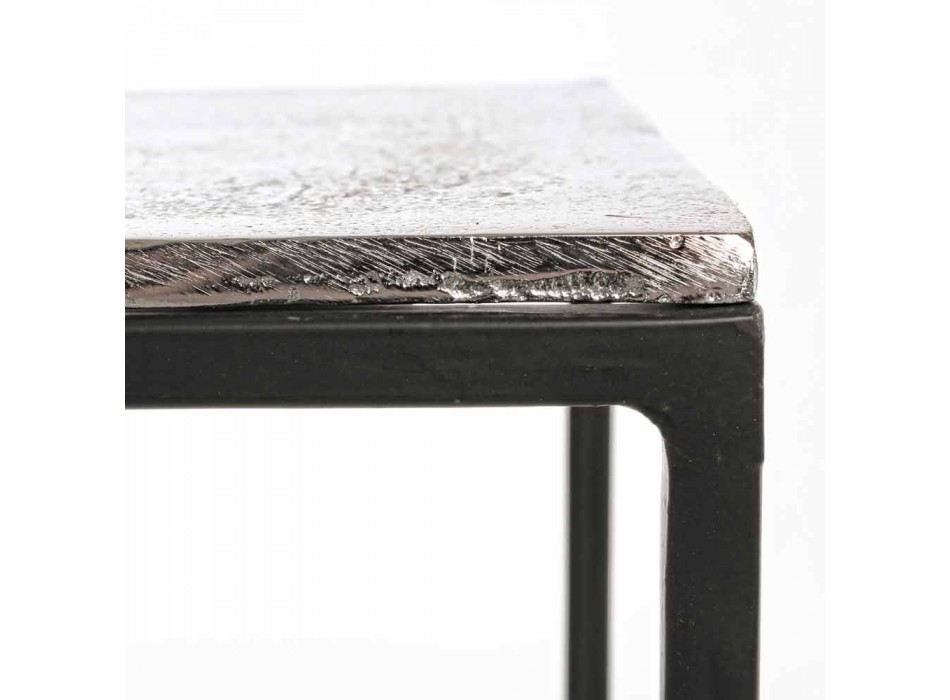 Kompozycja 3 stoliki kawowe z aluminium i stali Homemotion - Salvio Viadurini