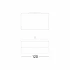 Zawieszona kompozycja łazienkowa w kolorze Fenix Grey - Becky Viadurini