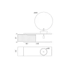 Kompozycja łazienkowa z lustrem Tiffany Blue i Oak Made in Italy - Ermes Viadurini