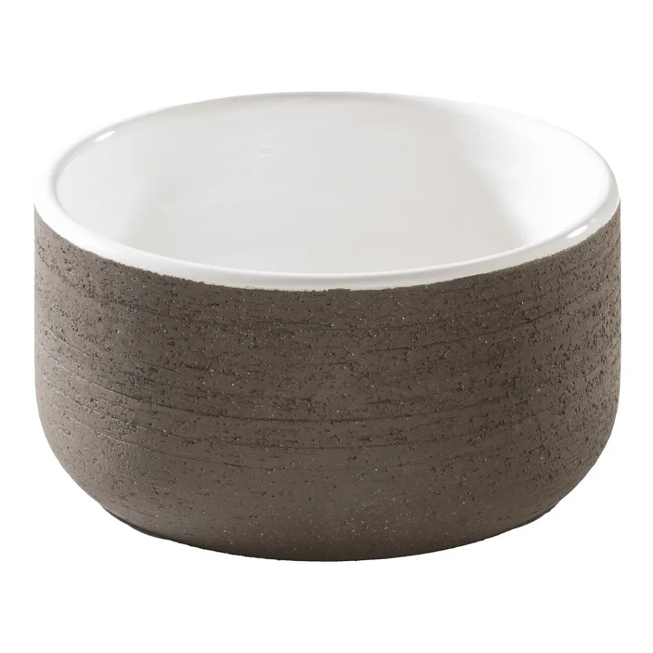 Biała kompozycja łazienkowa z odpornymi na zarysowania akcesoriami i lustrem - Patryk Viadurini