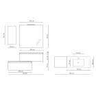 Kompozycja łazienkowa w komplecie z umywalką, podstawą odporną na zarysowania i lustrem Made in Italy - Dream Viadurini