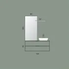 Zestaw łazienkowy składający się z 1 podstawy z 2 szufladami, umywalką i lustrem - Orione Viadurini