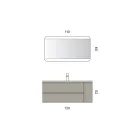 Zestaw łazienkowy z podstawą, 2 szufladami i 1 drzwiami - Titan Viadurini