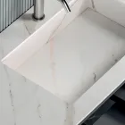 Zestaw łazienkowy z 1 podstawą, 1 szufladą, otwartą przegródką i lustrem - Titan Viadurini