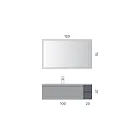 Zestaw łazienkowy z 1 podstawą, 1 szufladą, otwartą przegródką i lustrem - Titan Viadurini