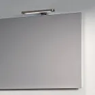 Kompozycja łazienkowa z 1 białą szufladą, lustrem i półką HPL Marquina - Velaria Viadurini