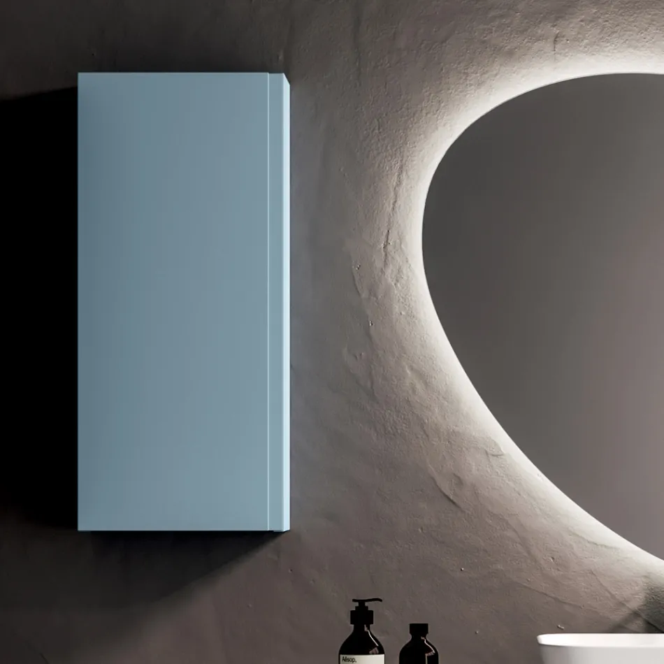 Zestaw łazienkowy z 2 podstawami, każda z 1 szufladą i lustrem - Tytan Viadurini