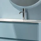 Zestaw łazienkowy z 2 szufladami, 1 otwartą przegrodą i lustrem - Titan Viadurini