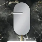 Kompozycja łazienkowa z 2 matowymi, białymi szufladami, umywalką i lustrem - Elios Viadurini