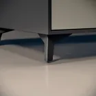 Kompozycja łazienkowa z 3 matowymi szufladami w kolorze gołębiej szarości, lustrem i umywalką - Velaria Viadurini