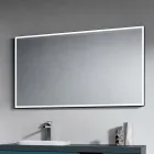 Kompozycja łazienkowa z 4 szufladami Avio Blue, lustrem i umywalką - Velaria Viadurini