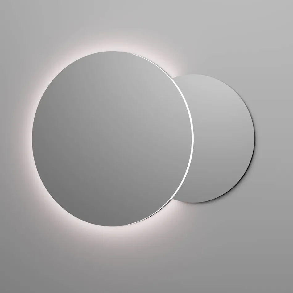 Kompozycja łazienkowa z 4 szufladami w kolorze dębu Rio, lustrem i umywalką - Velaria Viadurini