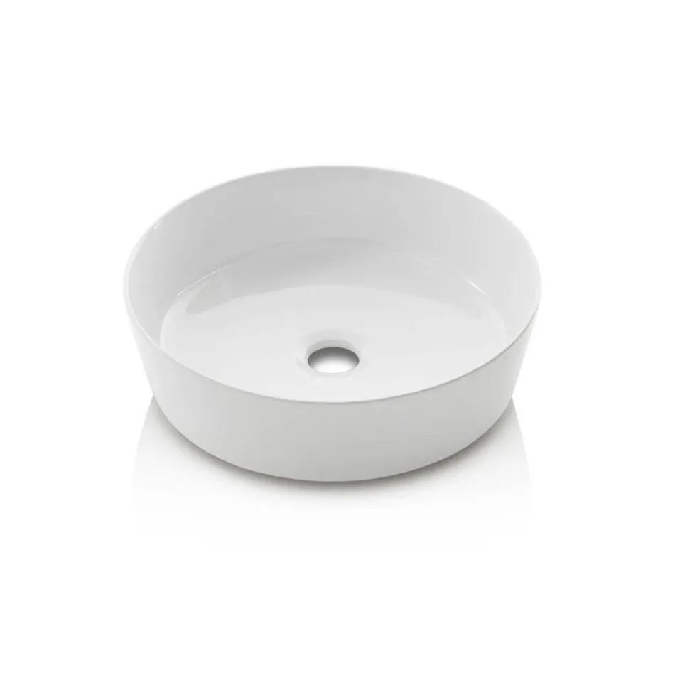 Kompozycja łazienkowa z 4 szufladami w kolorze dębu Rio, lustrem i umywalką - Velaria Viadurini