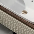 Kompozycja łazienkowa z 4 szufladami, umywalką, lustrem i otwartymi półkami - Elios Viadurini