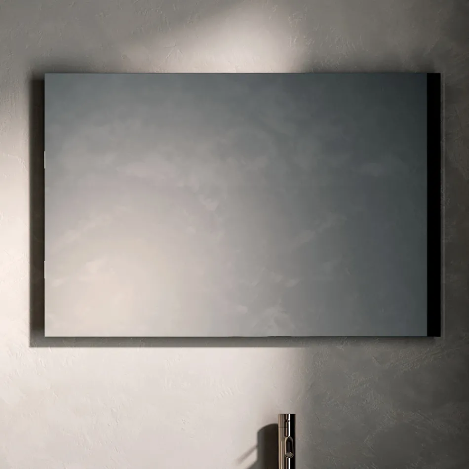 Kompozycja łazienkowa z 4 szufladami, otwartą przegrodą, umywalką i lustrem - Velaria Viadurini