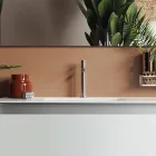 Kompozycja łazienkowa z podwieszaną podstawą, lustrem i umywalką Made in Italy - Dream Viadurini