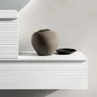 Kompozycja łazienkowa z szufladami, ceramiczną umywalką i lustrem LED - Elios Viadurini