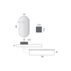 Kompozycja łazienkowa z szufladą, umywalką, lustrem, szafką ścienną i półką - Elios Viadurini