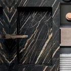 Kompozycja łazienkowa z umywalką Noir Desir Gres - Orione Viadurini