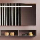 Kompozycja łazienkowa z lustrem i lampą, odporna na zarysowania podstawa Made in Italy - Dream Viadurini