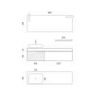 Kompozycja łazienkowa z lustrem i półką Made in Italy - Erebo Viadurini