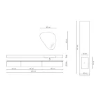 Kompozycja łazienkowa z nowoczesnym lustrem i umywalką na konsoli Made in Italy - Palom Viadurini