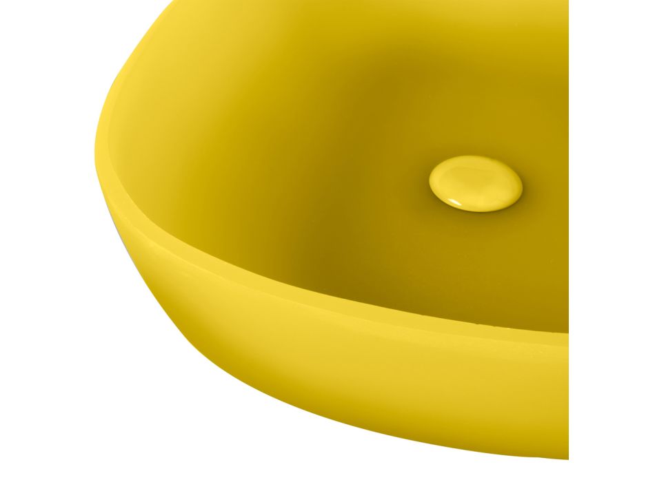 Zaprojektuj kompozycję łazienkową Żółty kolor z akcesoriami i lustrem - Patryk Viadurini