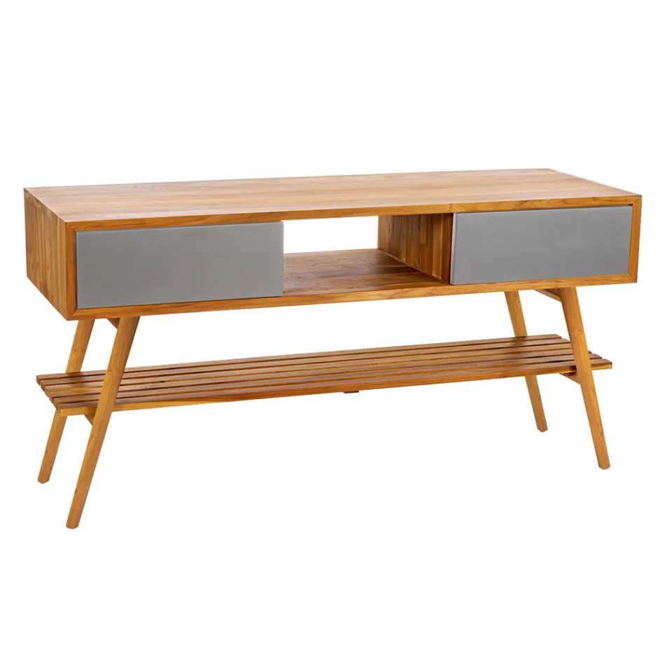 Szara kompozycja łazienkowa w komplecie z emaliowanymi akcesoriami - Georges Viadurini