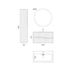 Kompozycja Łazienkowa w Dąbie Rio Cannettato Made in Italy - Afrodite Viadurini