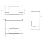 Kompozycja łazienkowa Umywalka z ceramiki i lustra Made in Italy - Chantal Viadurini