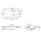 Kompozycja łazienkowa Umywalka z ceramiki i lustra Made in Italy - Chantal Viadurini