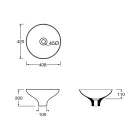 Kompozycja łazienkowa Umywalka z ceramiki i lustra Made in Italy - Hoscar Viadurini