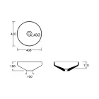 Kompozycja łazienkowa Umywalka z ceramiki i lustra Made in Italy - Hoscar Viadurini