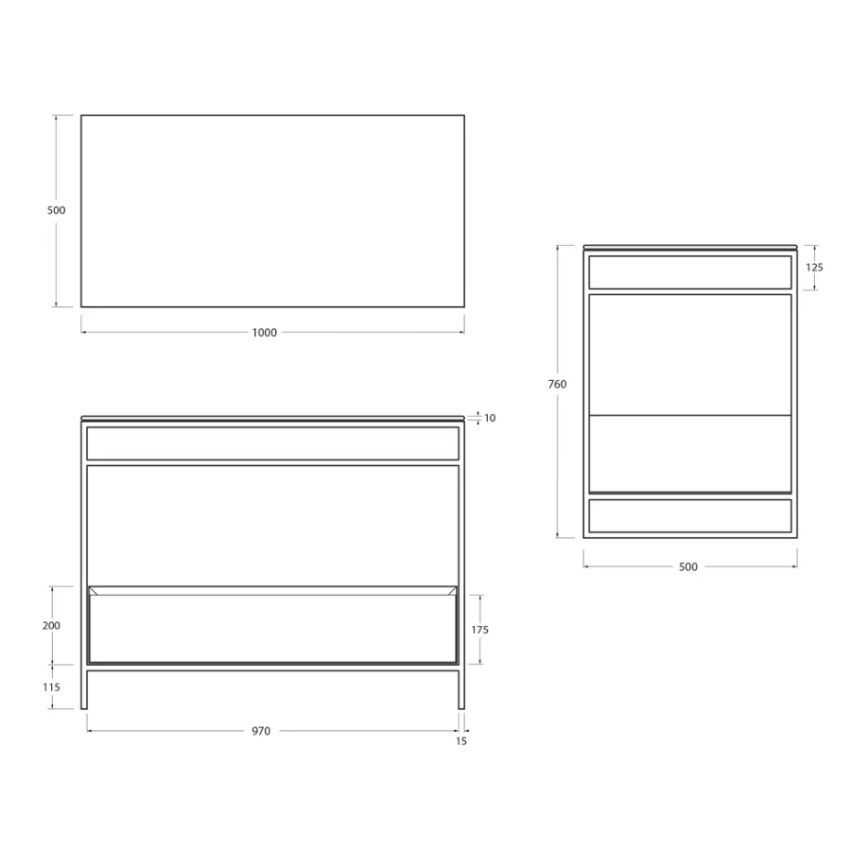 Kompozycja łazienkowa Umywalka z ceramiki i lustra Made in Italy - Hoscar Viadurini