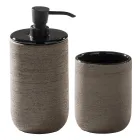 Nowoczesna czarna kompozycja łazienkowa na ziemi, w tym akcesoria - Georges Viadurini