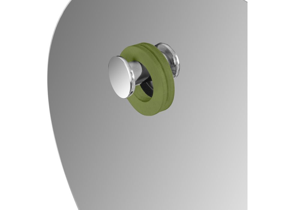 Zielona kompozycja łazienkowa z szafką odporną na zarysowania i akcesoriami - Patryk Viadurini